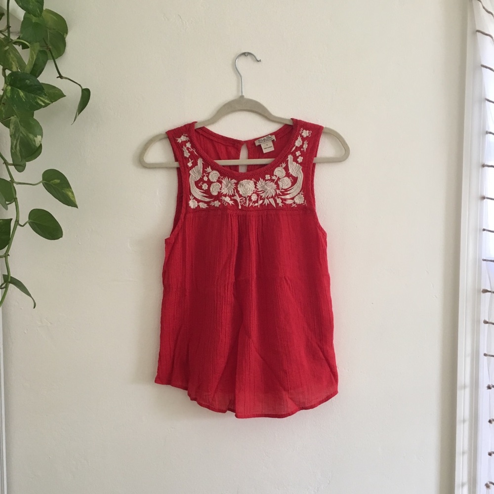 Lucky Brand Top Red 6 Medium